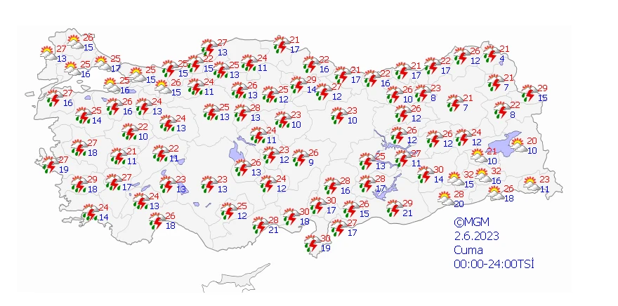 Sıcak havada sağanak! Meteoroloji’den gök gürültülü yağış ve sel uyarısı geldi...