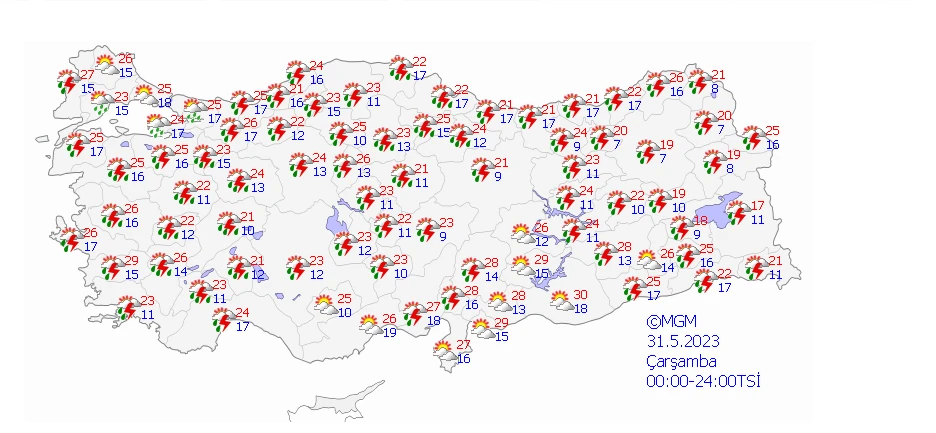 Sıcak havada sağanak! Meteoroloji’den gök gürültülü yağış ve sel uyarısı geldi...