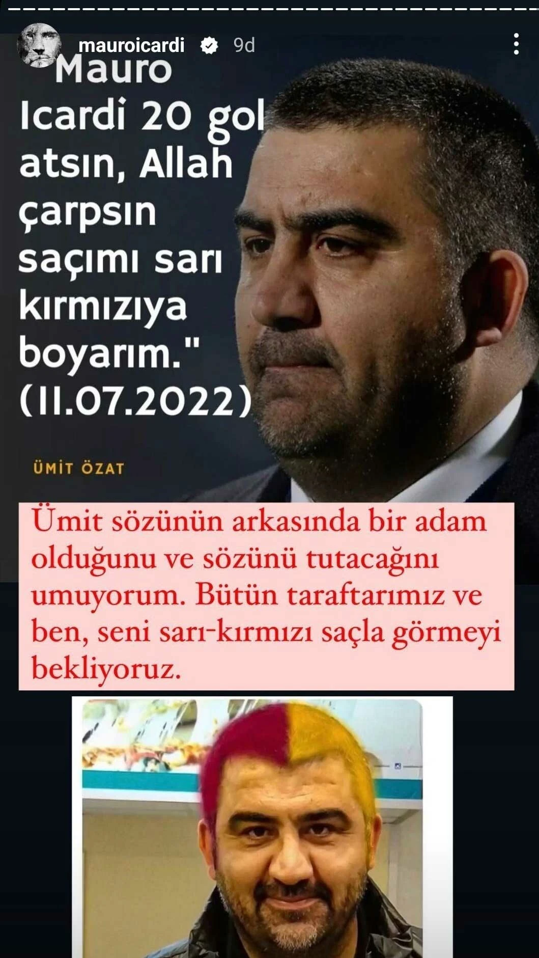Ümit Özat sözünü tuttu: Saçlarını kırmızıya boyattı!