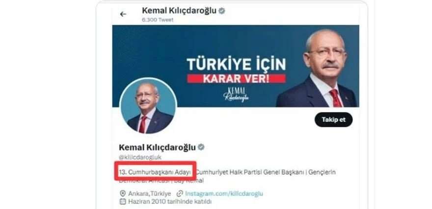Kılıçdaroğlu'nun sosyal medya hesabında dikkat çeken değişiklik!