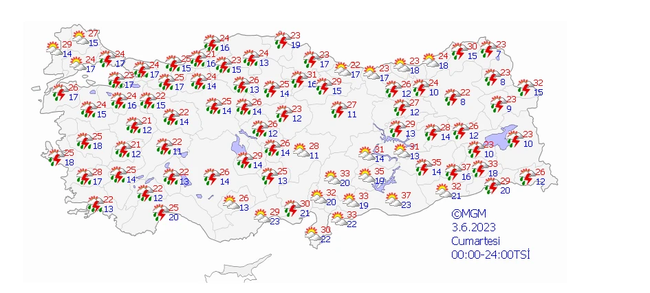 Haziran ayında ‘sonbahar’ havası! Meteoroloji gök gürültülü sağanak ve fırtına uyarılarını sıraladı...
