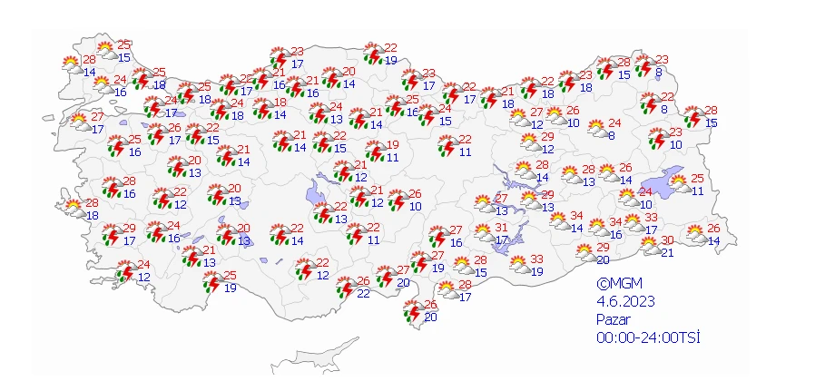 Haziran ayında ‘sonbahar’ havası! Meteoroloji gök gürültülü sağanak ve fırtına uyarılarını sıraladı...