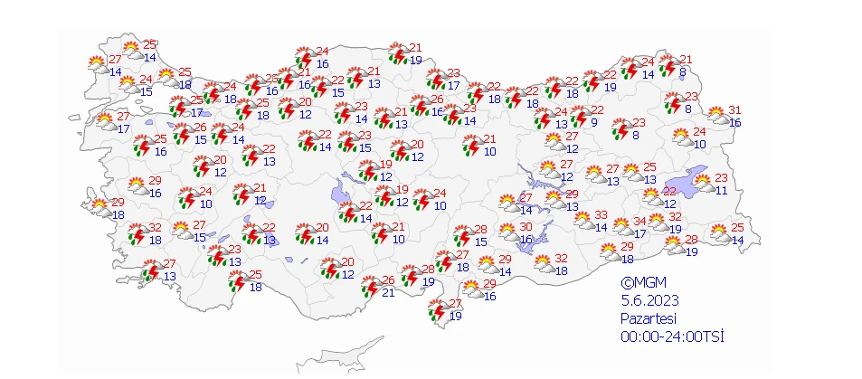 Haziran ayında ‘sonbahar’ havası! Meteoroloji gök gürültülü sağanak ve fırtına uyarılarını sıraladı...
