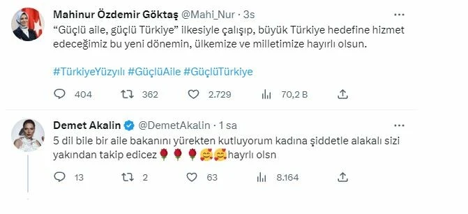 Kabine yenilendi! Demet Akalın’dan yeni Aile Bakanı’na dikkat çeken yorum geldi