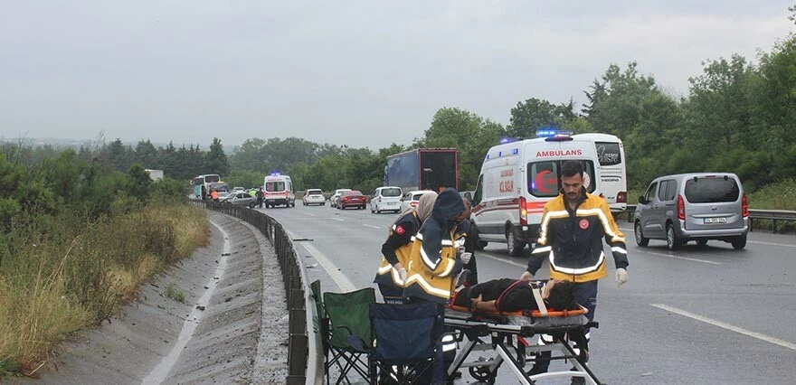 TEM savaş alanına döndü! 14 araç kazaya karıştı