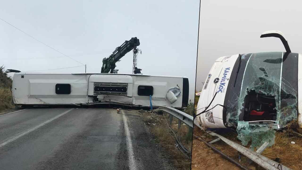 Mersin&#039;de yolcu otobüsü devrildi: Ölü ve yaralılar var