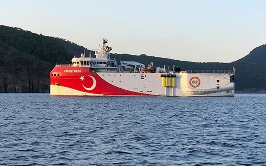 oruç reis sondaj gemisinden bir görüntü