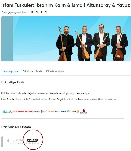 İbrahim Kalın'dan MİT Başkanlığı iddialarını güçlendiren bir hamle daha! Konseri iptal edildi