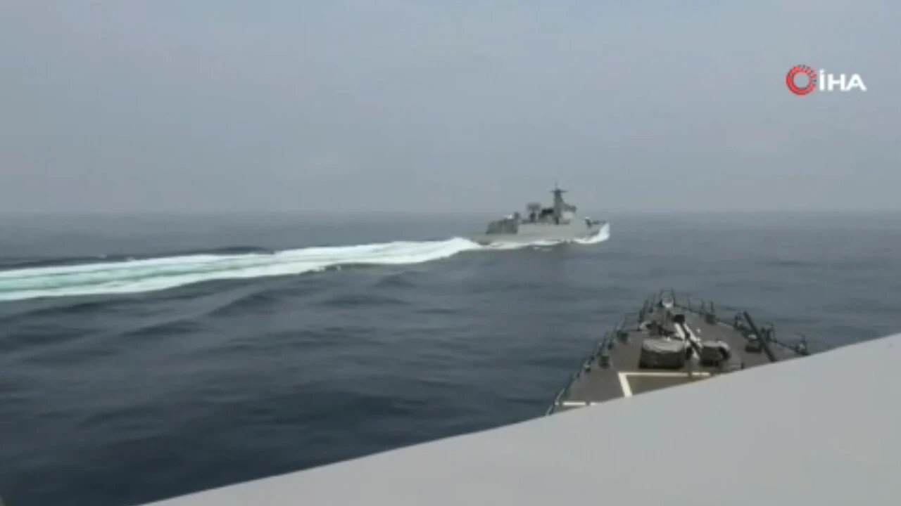 Tayvan Boğazı'nda Çin ve ABD gemileri arasında tehlikeli manevra!
