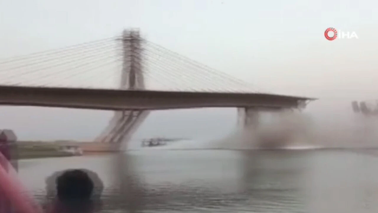 Yıl sonuna doğru açılacaktı! Dev köprü böyle çöktü