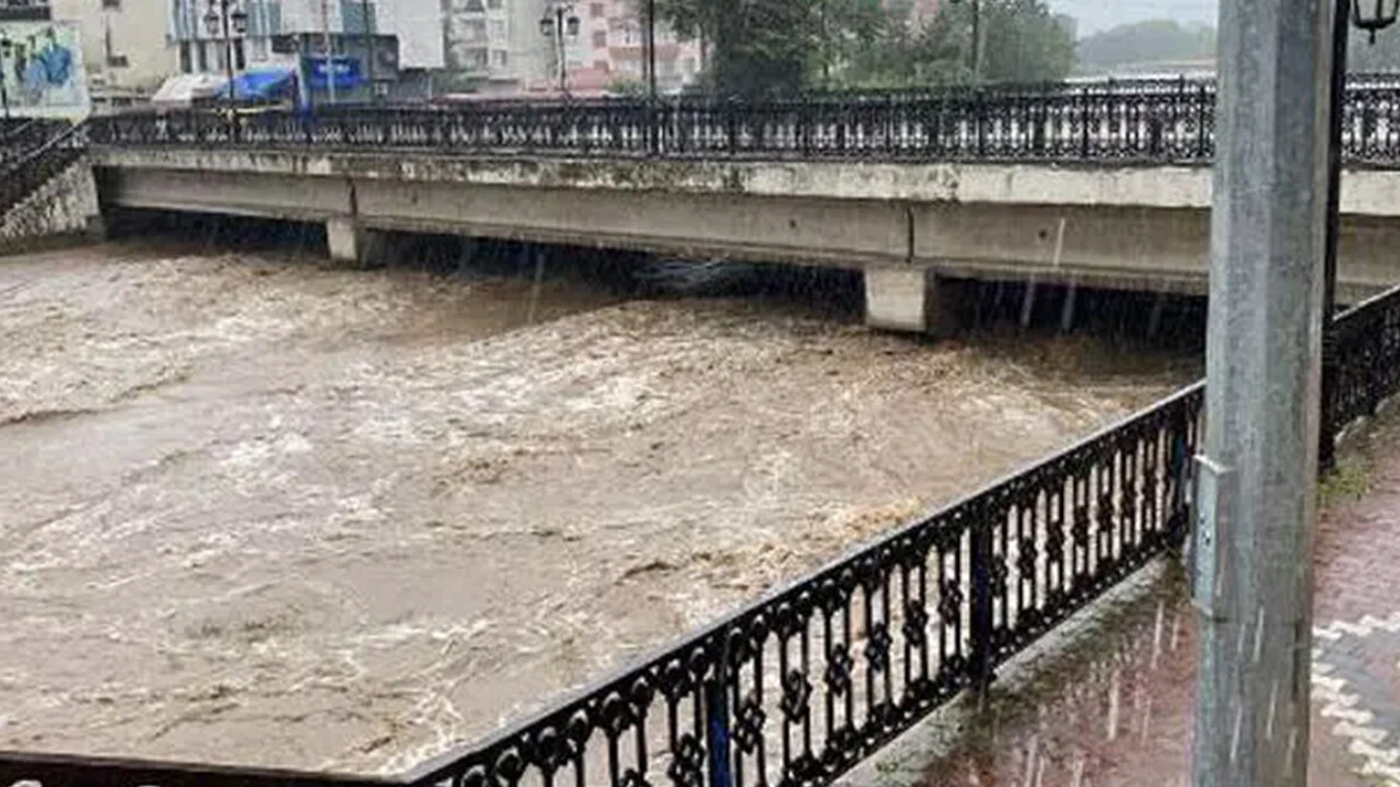 Sel sonrası Terme Çayı'nda korkutan görüntü