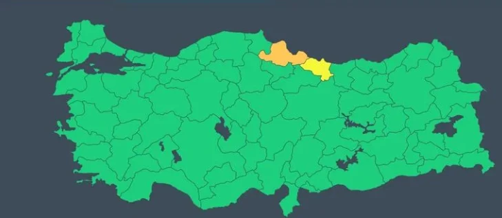 sağanak Sel bölgesine sarı ve turuncu kodlu uyarı! Meteoroloji fırtına ve gök gürültülü <a href=