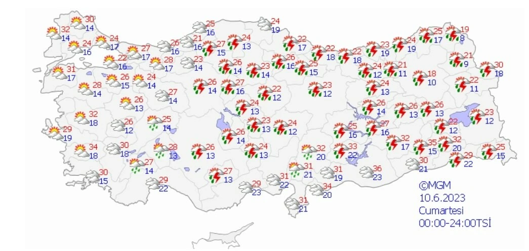 Bir bölge hariç Türkiye genelinde sağanak Meteoroloji uyardı: Öğle saatlerine dikkat!