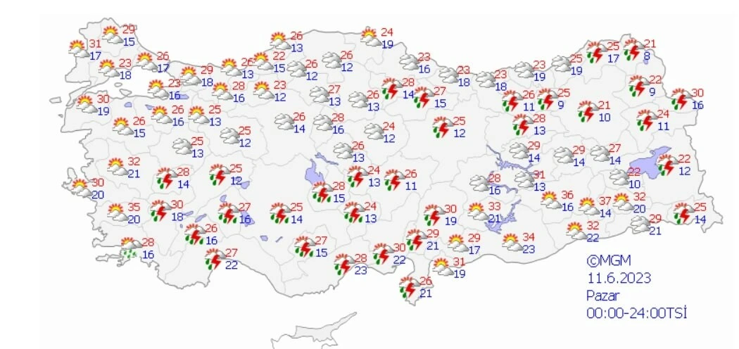 Bir bölge hariç Türkiye genelinde sağanak Meteoroloji uyardı: Öğle saatlerine dikkat!