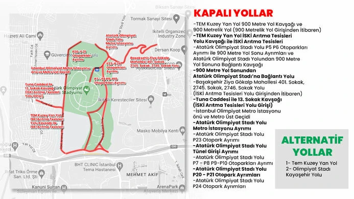 İstanbullular dikkat! Bu yollar Şampiyonlar Ligi finali nedeniyle trafiğe kapalı
