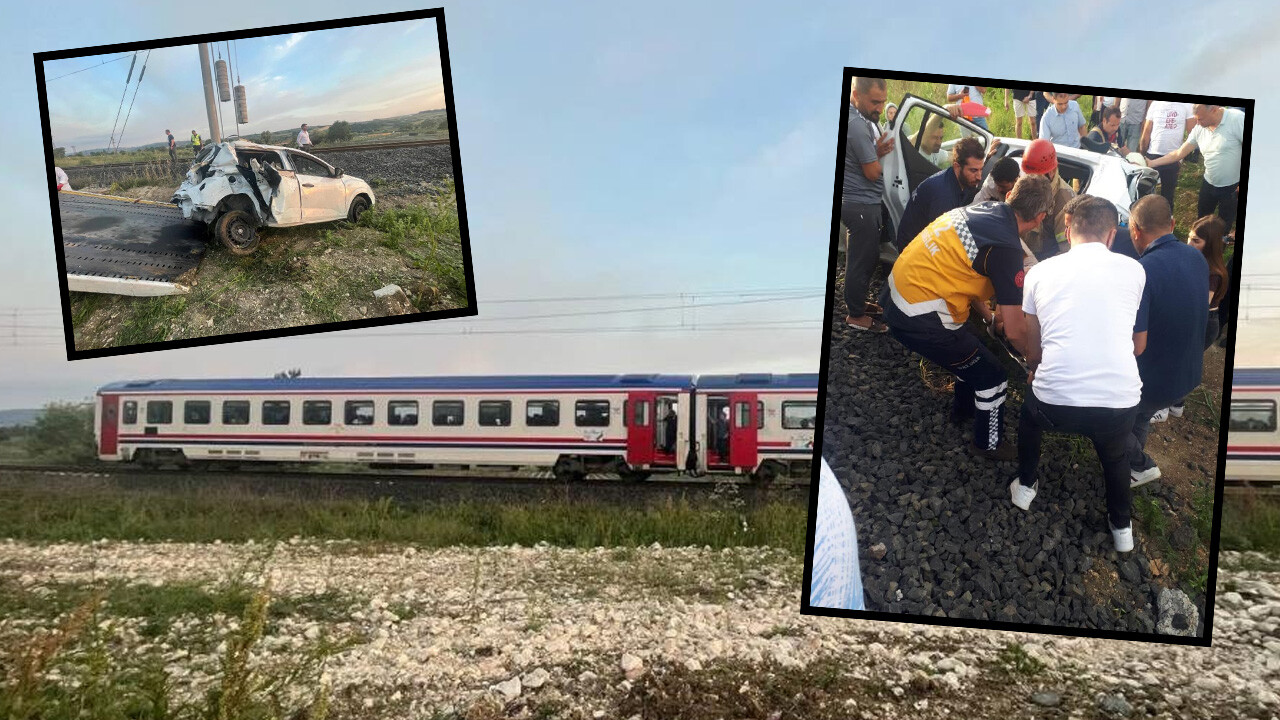 İstanbul&#039;da feci kaza! Hemzemin geçitte tren araca çarptı: Bölgeye çok sayıda ekip sevk edildi