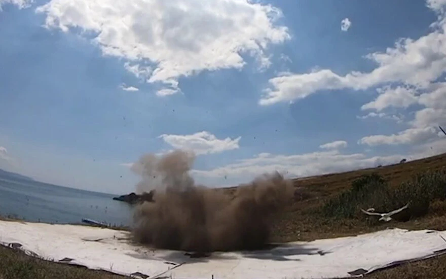 Bayraktar Akıncı bir testi daha geçti, hedefi yerle bir etti