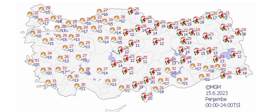 fırtına Meteoroloji o bölgeyi uyardı! Sağanak ve <a href=