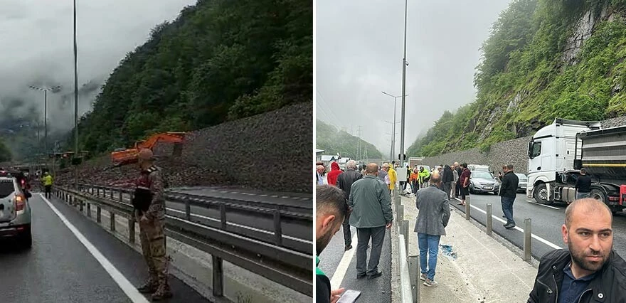 Karadeniz'i sağanak vurdu! Trabzon-Gümüşhane yolu ulaşıma kapandı