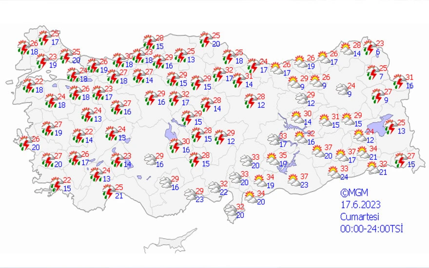 Meteoroloji tarih vererek 5 ili uyardı: Su baskını ve yıldırıma dikkat!