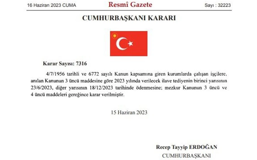 Kamu işçilerine ödenecek ikramiye tarihleri belli oldu