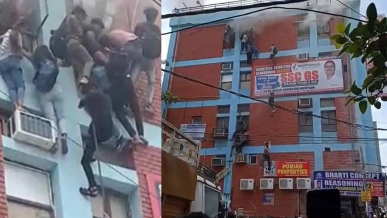 Dershanede can pazarı! Öğrenciler camdan sarkıp tellere tutunarak aşağı indiler