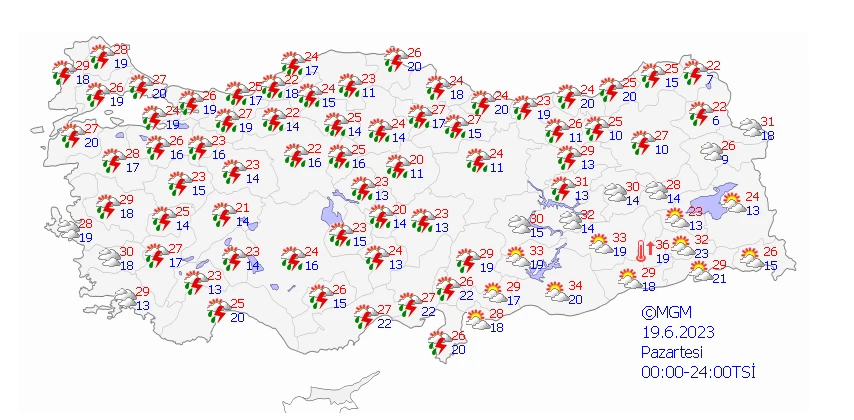 Yeni hafta sağanakla başlıyor! Fırtına, yıldırım, çok kuvvetli yağışlar… 13 kent için alarm verildi!