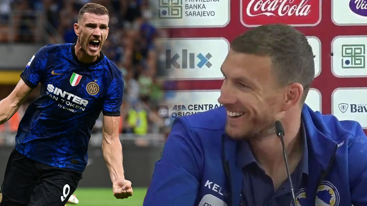 Edin Dzeko Fenerbahçe sorusuna mimikleriyle cevap verdi 