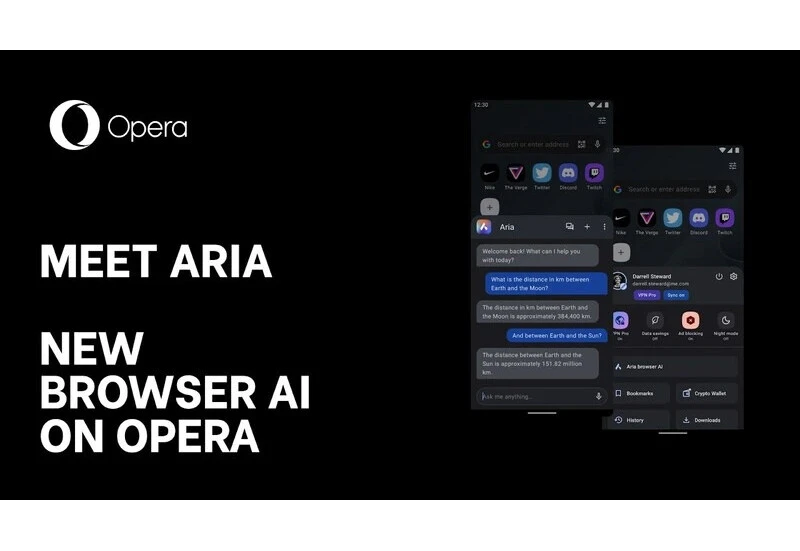 Opera’nın ChatGPT destekli ‘Aria’ isimli yapay zeka asistanı Android ve masaüstüne geliyor