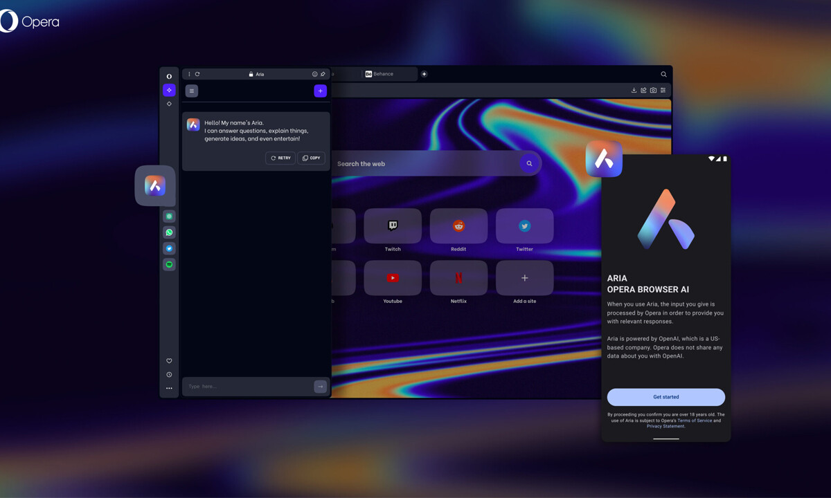 Opera’nın ChatGPT destekli ‘Aria’ isimli yapay zeka asistanı Android ve masaüstüne geliyor