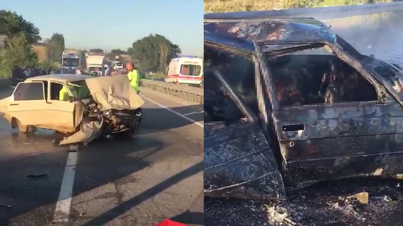 Düğün yolunda korkunç kaza! Aynı aileden 3 kişi yanarak hayatını kaybetti 