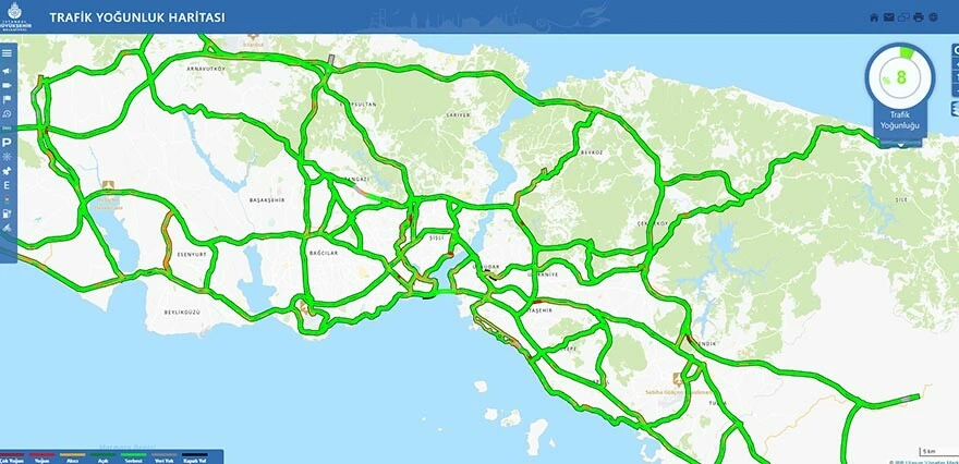 İstanbul’da şaşkına çeviren pazartesi! Yollar boş, trafik haritası ise yeşile döndü