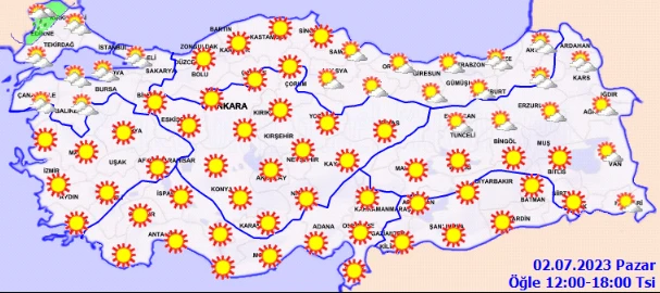 Meteoroloji uyardı: Yağışlar ülkeyi terk etti, sıcaklar bir anda yükselecek (2 Temmuz 2023 hava durumu)