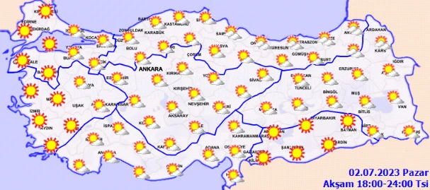 Meteoroloji uyardı: Yağışlar ülkeyi terk etti, sıcaklar bir anda yükselecek (2 Temmuz 2023 hava durumu)
