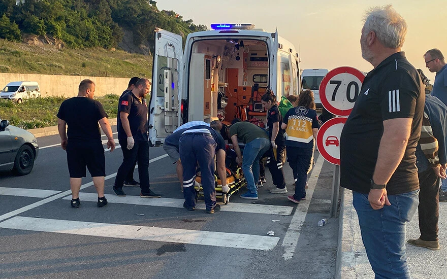 Asker uğurlama konvoyunda kaza: Taklalar attı