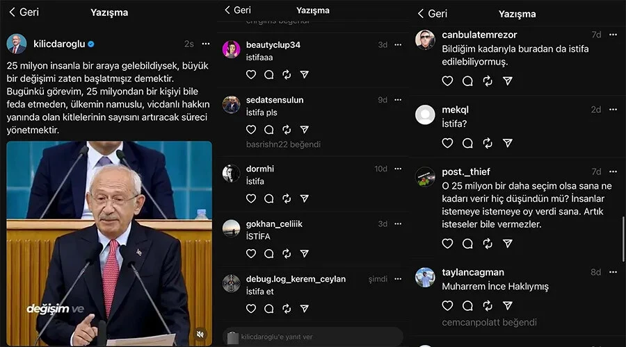 Kılıçdaroğlu Threads hesabı açtı, ilk paylaşımına 'İstifa et' yorumları yağdı!