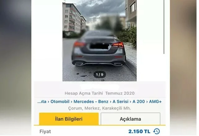 Böylesi şeytanın aklına gelmez, 1920 TL'ye Mercedes satıyorlar!