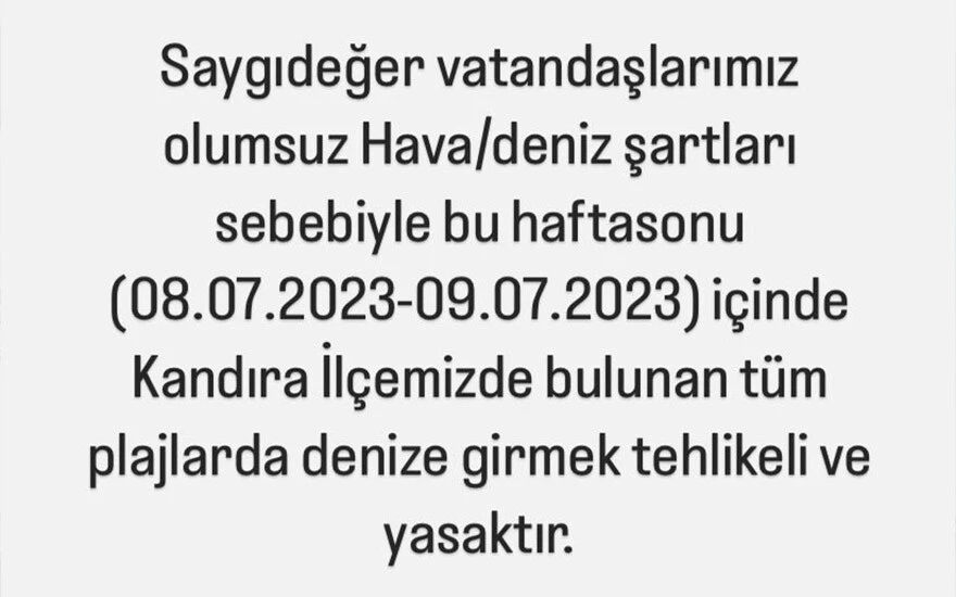 Kocaeli’de AFAD uyardı: Denize girmek yasak