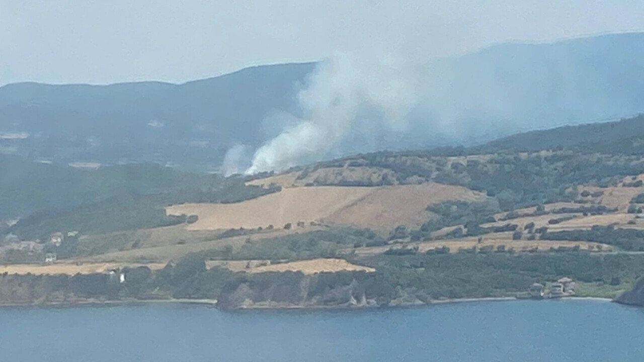 Çanakkale&#039;de korkutan orman yangını:  Havadan ve karadan müdahale sürüyor.