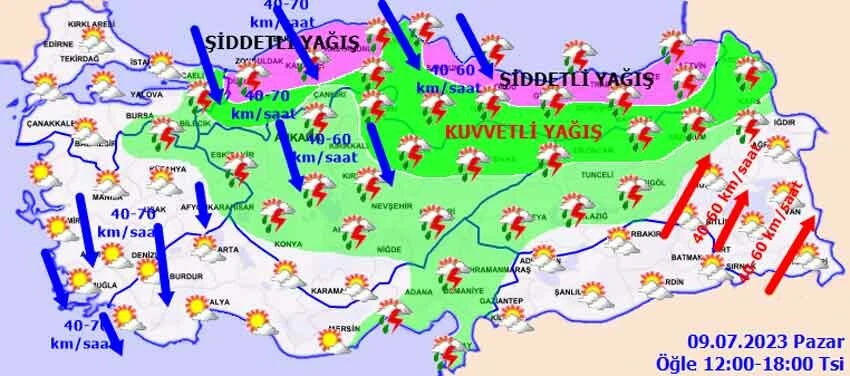 Meteoroloji sarı ve turuncu kodla il il uyardı: Kuvvetli geliyor, dikkatli olun