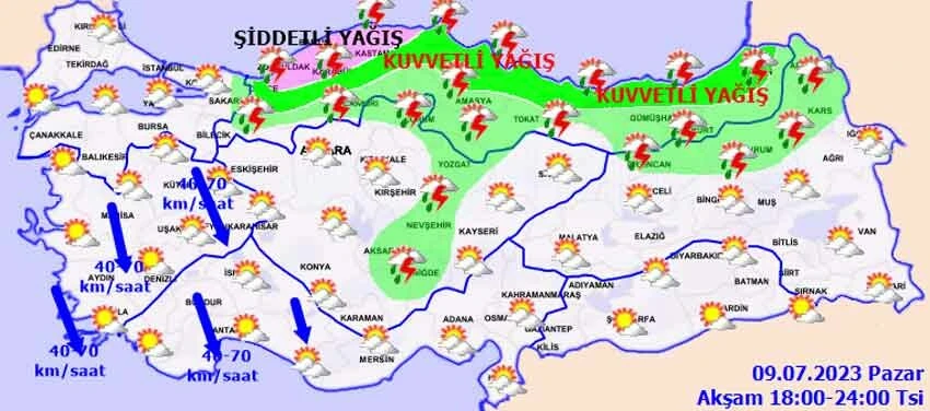 Meteoroloji sarı ve turuncu kodla il il uyardı: Kuvvetli geliyor, dikkatli olun
