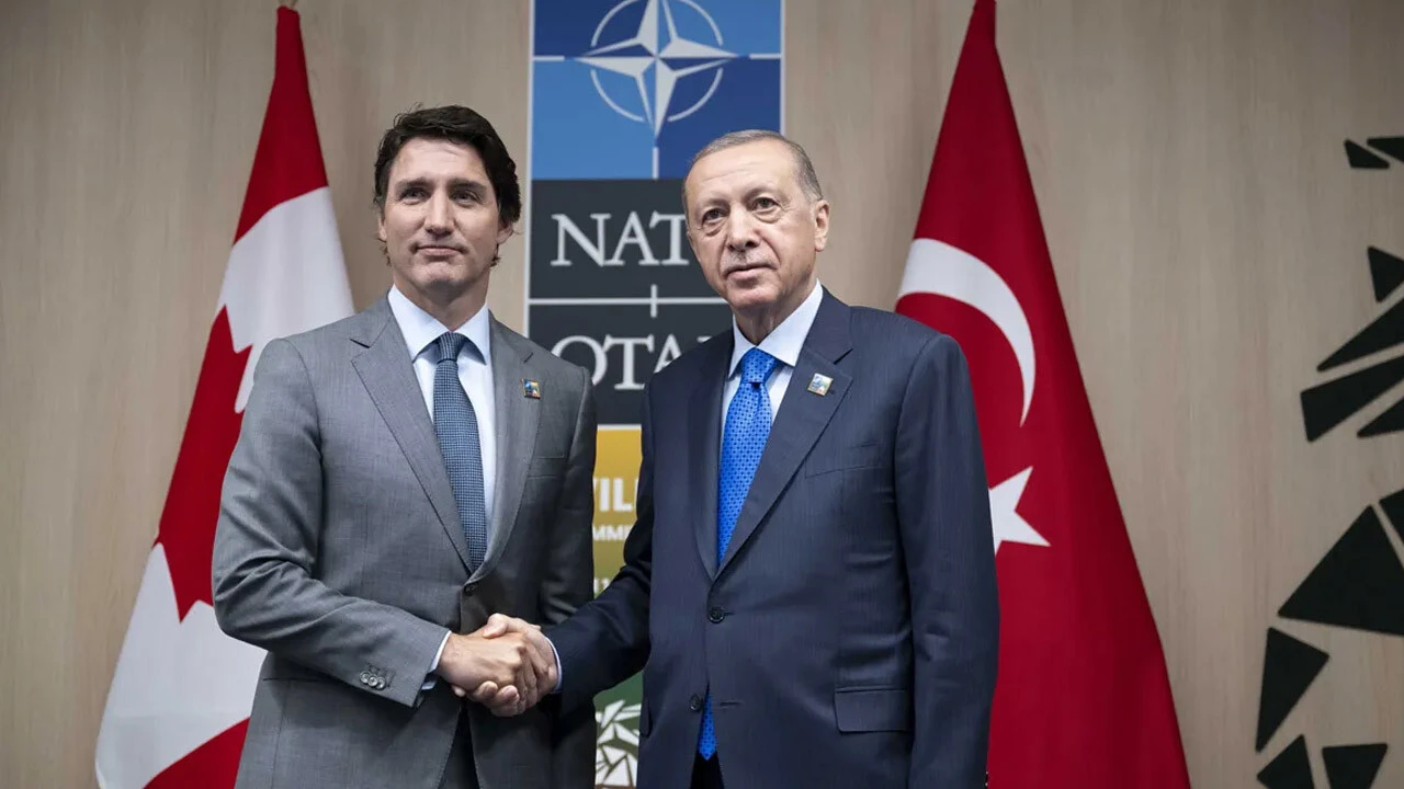 Cumhurbaşkanı Erdoğan, Kanada Başbakanı Justin Trudeau ile bir arada 