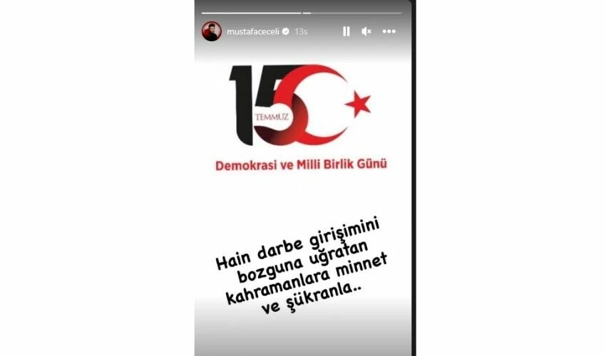 Ünlülerden 15 Temmuz Demokrasi ve Milli Birlik Günü paylaşımları