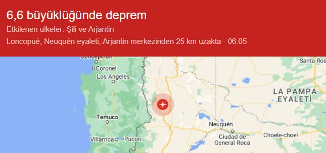 Arjantin'de şiddetli deprem: 6,6 ile sallandı