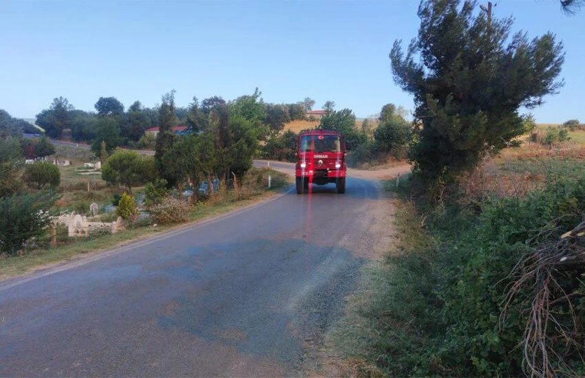Tekirdağ ve Çanakkale'de çıkan orman yangınlarından dolayı bölgedeki vatandaşlar tahliye ediliyor