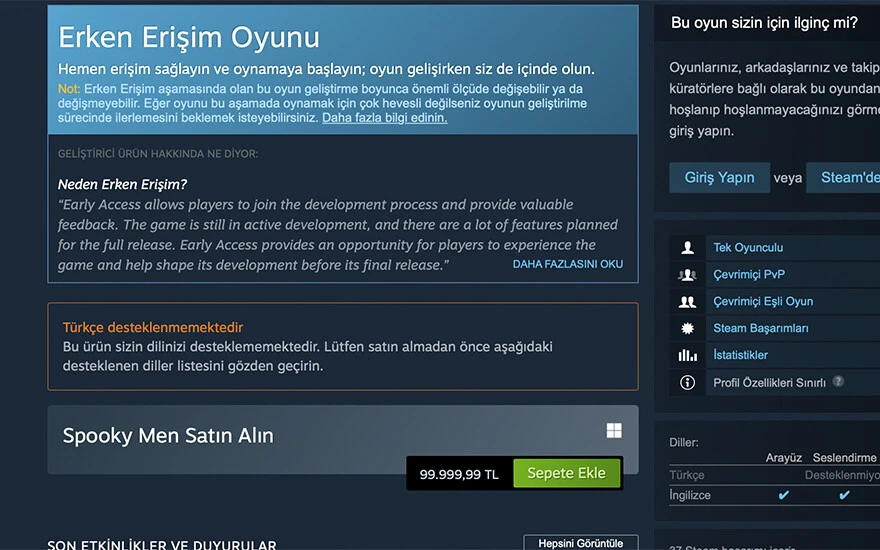 Steam'deki ilginç oyun: Tam 100 bin TL