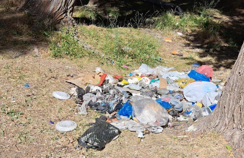 Piknik ve mesire alanlarına akın eden vatandaşlar doğaya zarar veriyor.