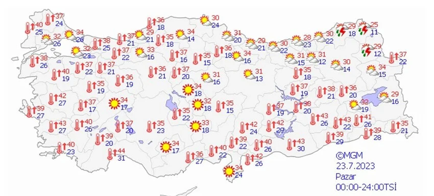 Bugün hava nasıl olacak? 23 Temmuz hava durumu