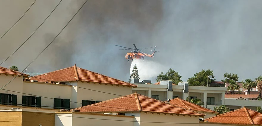 Rodos'ta yangın