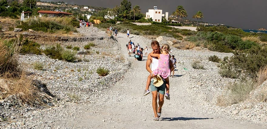 Rodos'ta yangın